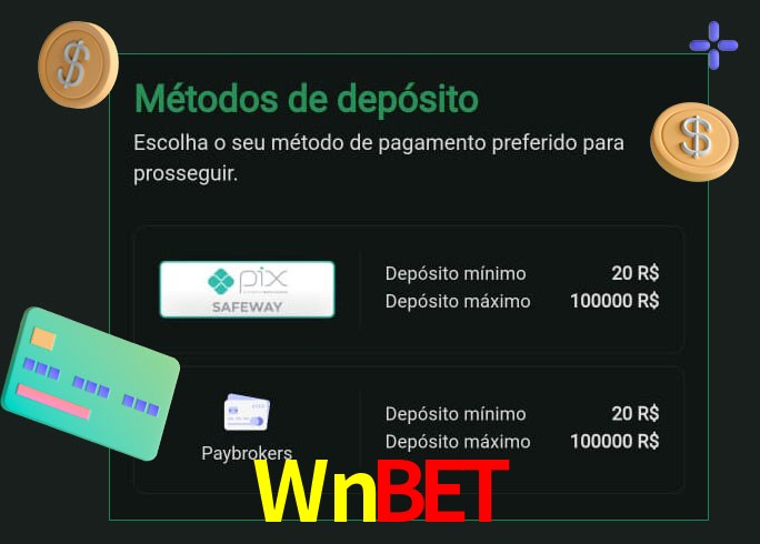 O cassino Wnbet oferece uma grande variedade de métodos de pagamento